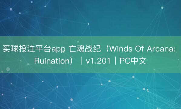 买球投注平台app 亡魂战纪（Winds Of Arcana: Ruination）｜v1.201｜PC中文
