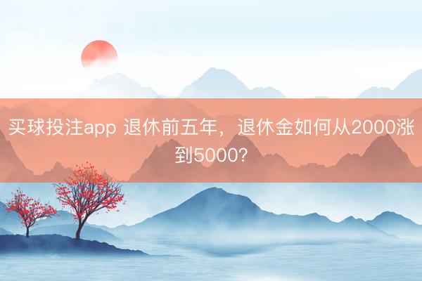 买球投注app 退休前五年，退休金如何从2000涨到5000？