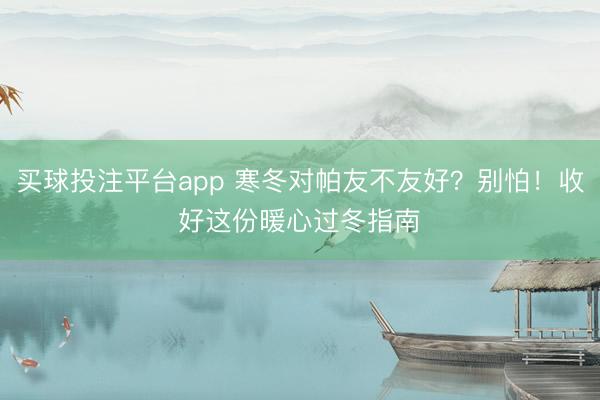 买球投注平台app 寒冬对帕友不友好？别怕！收好这份暖心过冬指南️