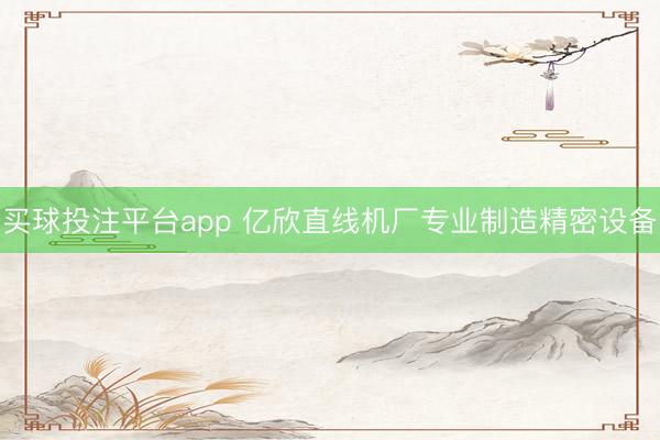 买球投注平台app 亿欣直线机厂专业制造精密设备