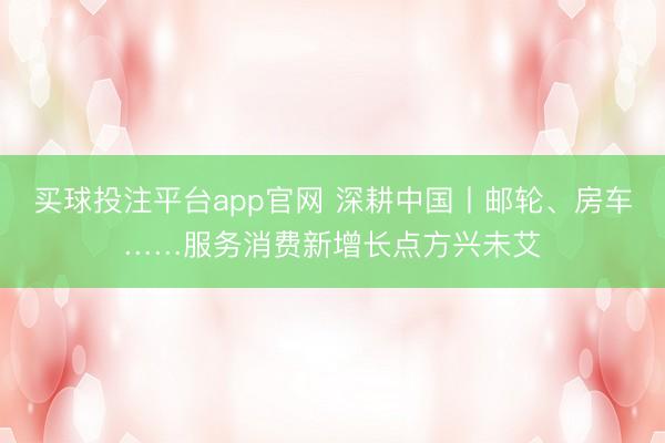 买球投注平台app官网 深耕中国丨邮轮、房车……服务消费新增长点方兴未艾