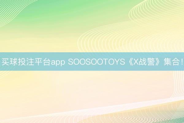 买球投注平台app SOOSOOTOYS《X战警》集合!