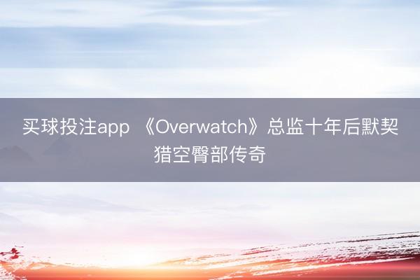 买球投注app 《Overwatch》总监十年后默契猎空臀部传奇