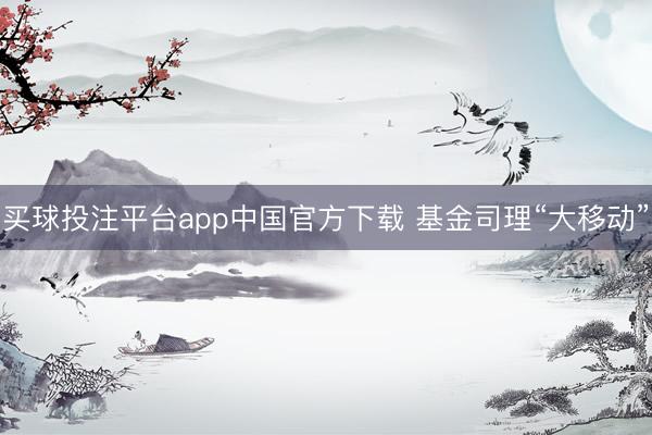 买球投注平台app中国官方下载 基金司理“大移动”