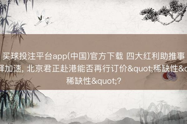 买球投注平台app(中国)官方下载 四大红利助推事迹开释加速， 北京君正赴港能否再行订价"稀缺性"?