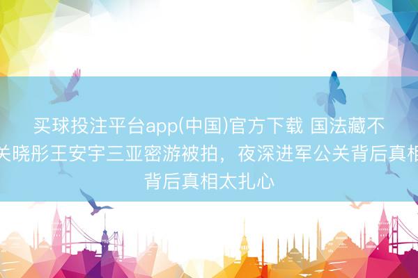 买球投注平台app(中国)官方下载 国法藏不住了！关晓彤王安宇三亚密游被拍，夜深进军公关背后真相太扎心