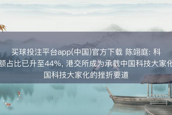 买球投注平台app(中国)官方下载 陈翊庭: 科技板块成交额占比已升至44%， 港交所成为承载中国科技大家化的挫折要道