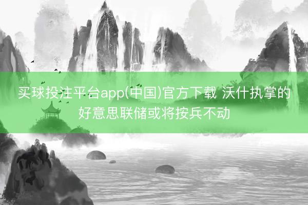 买球投注平台app(中国)官方下载 沃什执掌的好意思联储或将按兵不动